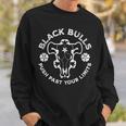 Distressed Black Anime Clover Black Bulls Limits Sweatshirt Gifts for Him