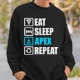 Eatleep Apex リピートシャツ 面白いモチベーションギフト スウェットシャツ 彼への贈り物