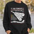 F-14 Tomcat Us American Carrier航空機 ブループリント スウェットシャツ 彼への贈り物