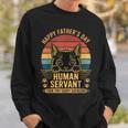 Cat Dad Lover For Vintage Father's Day Meow Daddy Sweatshirt Gifts for Him