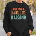 Quote Retro Civil Engineer スウェットシャツ 彼への贈り物