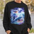 Galaxy Dolphin 宇宙のイルカ スウェットシャツ 彼への贈り物