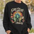 Gay The Pray Away レインボー 面白い ミーム カエル Lgbt プライド Lgbtq スウェットシャツ 彼への贈り物