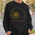 Golden Nautilus シェルtシャツ 海洋自然愛好家向け スウェットシャツ 彼への贈り物