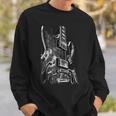Guitarra Eléctrica Blanco Y Negro Diseño Arte Rock Blues Metal Camisa de entrenamiento Regalos para él