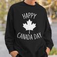 Happy Canada Day クールデザイン カナダメープルレディース メンズ キッズ スウェットシャツ 彼への贈り物