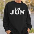 I'm Jun、My Name Is Jun、I Am Jun、パーソナライズ スウェットシャツ 彼への贈り物