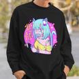 Kawaii Gamer ネコガール メンヘラ 美的パステル ゴス キュート スウェットシャツ 彼への贈り物