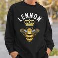 Lennon Name Lennon 誕生日プレゼント 女王冠 蜂 レノン スウェットシャツ 彼への贈り物