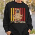Let Thathit Go パグ ヨガ ヴィンテージデザイン スウェットシャツ 彼への贈り物