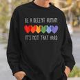 Lgbt Heart Retro Be A Decent Human It's Not That Hard Sweatshirt Gifts for Him Lgbt Heart Retro Be A Decent Human It's Not That Hard Sweatshirt Gifts for Him