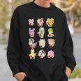 Lindo Conjunto De 12 Animales Chinosigno Del Zodiaco Feliz Año Nuevo Lunar Cuello Camisa de entrenamiento Regalos para él