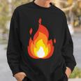 Lit Fire Flame ホットバーニングビーチパーティー スウェットシャツ 彼への贈り物