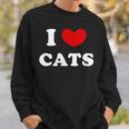 I Love Cats I Heart Cats スウェットシャツ 彼への贈り物