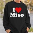 I Love Heart Miso 発酵大豆ペースト ミソスープ スウェットシャツ 彼への贈り物