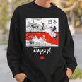 I Love Japan Culture Enjoy Cool Japan Red-Crowned Crane スウェットシャツ 彼への贈り物