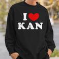 I Love Kan 私は愛する Kan スウェットシャツ 彼への贈り物