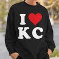 I Love Kc Initials I Heart KC First Last Name K C スウェットシャツ 彼への贈り物