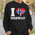 I Love Norwegian Pride ノルウェーのルーツ ノルウェー国旗 スウェットシャツ 彼への贈り物