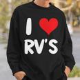 I Love Rv のレクリエーションビークル キャンプ キャンピングカー 旅行 旅行 スウェットシャツ 彼への贈り物