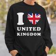I Love United Kingdom ハートフラッグ イギリス Uk グレートブリテン スウェットシャツ 彼への贈り物
