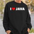 I Love ハート Java スウェットシャツ 彼への贈り物