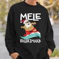 Mele Kalikimaka ハワイアン クリスマス ハワイ サーフィン サンタ スウェットシャツ 彼への贈り物