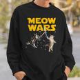 Meow Wars 猫好きのための面白いグラフィック スウェットシャツ 彼への贈り物