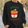 Merry Chickmas フライドチキン 面白い クリスマス フライドチキン スウェットシャツ 彼への贈り物