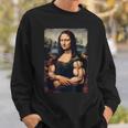 Mona Lisa 上腕二頭筋 ボディービル ジム ワークアウト 面白い モナリザ スウェットシャツ 彼への贈り物