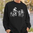 Motocross Dirt Bike Dad With Three Children Motorcycle Father's Day Sweatshirt Gifts for Him
