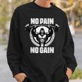 No Pain No Gain ウェイトリフティング ワークアウト ジム 引用 ジム フィットネス スウェットシャツ 彼への贈り物