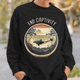 Orca End Captive Free The Orcas 海洋保護活動家 スウェットシャツ 彼への贈り物