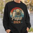 Papa 2024 年のパパ 初めての父の日 若いパパ 新しいパパ スウェットシャツ 彼への贈り物