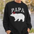 Papa Bear Xmas Buffalo Plaid Lights Matching Family Pajama スウェットシャツ 彼への贈り物