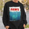 Paws 猫 子猫 ニャーパロディー おもしろ猫好き スウェットシャツ 彼への贈り物