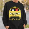 Penredpen タクシーキャット、ラマヌジャンタクシータクシー番号 1729 スウェットシャツ 彼への贈り物