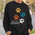 Pet Lover 肉球 犬 子犬 猫 プリント 肉球 ペット好き スウェットシャツ 彼への贈り物