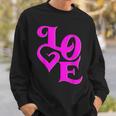 Pink Love ピンクカラーグラフィック スウェットシャツ 彼への贈り物