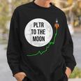 Pltr トゥザムーン株式ティッカー Wsb 面白いミーム スウェットシャツ 彼への贈り物
