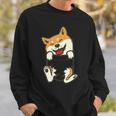 Pockethiba Inu Feet Cute Doge Akita Dog Lover Owner スウェットシャツ 彼への贈り物