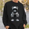 Rap Bear Collector Style Reflective Hip Hop Teddy With Bling Sweatshirt Gifts for Him