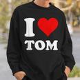 Red Heart I Love Tom スウェットシャツ 彼への贈り物