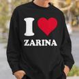 Red Heart I Love Zarina スウェットシャツ 彼への贈り物