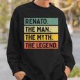 Renato The Man The Myth The Legendおかしな名言 スウェットシャツ 彼への贈り物