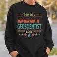 Retro Badge Worlds Best Geoscientist スウェットシャツ 彼への贈り物