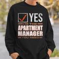 Retro Profession I'm The Apartment Manager スウェットシャツ 彼への贈り物