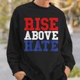 Rise Above Hate Red And Blue America スウェットシャツ 彼への贈り物