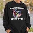 Running The Worldince 1776 アメリカンイーグル アメリカ国旗 スウェットシャツ 彼への贈り物