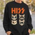 Hiss Cats ネコ Kittens ロックバンド Rock Rockin スウェットシャツ 彼への贈り物